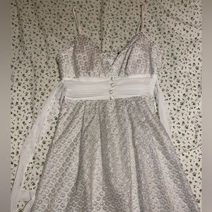 white glitter mini dress